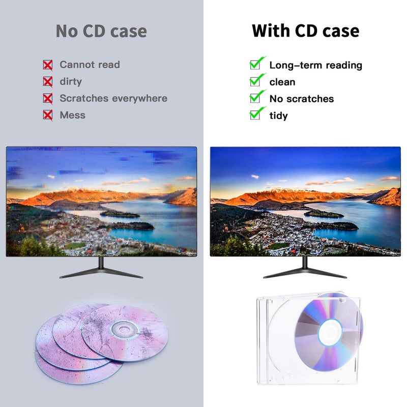 Maxtek 10.4 mm Standard Single Clear CD Jewel Case with Assembled Clear Tray, 50 Pack - Image 5